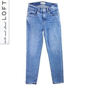 Loft Super Soft Girlfriend Jean Stretch Denim Distressed "24/00" Real 26x28 NWOT